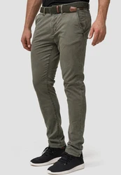 Indicode Chinoshorts Waller Khaki/Dunkelgrün