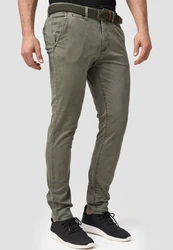 Indicode Chinoshorts Waller Khaki/Dunkelgrün