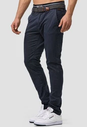 Indicode Chinoshorts Waller Dunkelblau