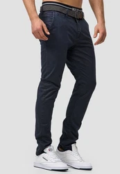 Indicode Chinoshorts Waller Dunkelblau