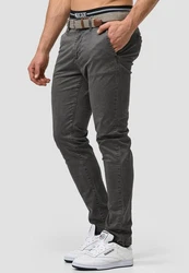 Indicode Chinoshorts Waller Dunkelgrau/Hellgrau/Grau/Khaki
