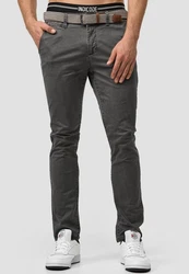 Indicode Chinoshorts Waller Dunkelgrau/Hellgrau/Grau/Khaki