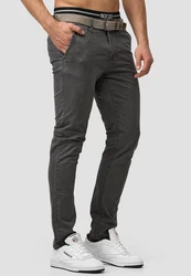 Indicode Chinoshorts Waller Dunkelgrau/Hellgrau/Grau/Khaki
