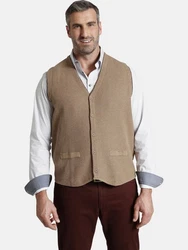 Charles Colby Strickweste KEVAN Beige/Braun/Khaki