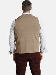 Charles Colby Strickweste KEVAN Beige/Braun/Khaki