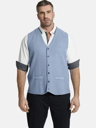 Charles Colby Strickweste KEVAN Blau/Grau/Hellblau