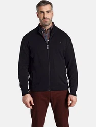 Charles Colby Strickjacke EARL THOMAS Schwarz/Dunkelblau/Braun/Rot/Bordeaux