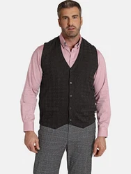 Charles Colby Strickweste DUKE RYAN Rot/Bordeaux/Schwarz/Dunkelrot