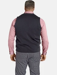Charles Colby Strickweste DUKE RYAN Rot/Bordeaux/Schwarz/Dunkelrot