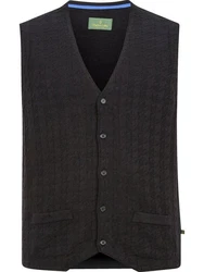 Charles Colby Strickweste DUKE RYAN Rot/Bordeaux/Schwarz/Dunkelrot