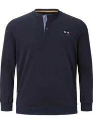 Jan Vanderstorm Sweatshirt VILJAR +Fit Kollektion Dunkelblau/Blau/Hellblau