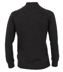 CASAMODA Cardigan Langarm mit Reißverschluss Strickjacke (004450) Dunkelgrau/Grau