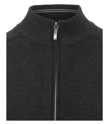 CASAMODA Cardigan Langarm mit Reißverschluss Strickjacke (004450) Dunkelgrau/Grau