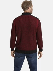 Jan Vanderstorm Strickjacke HALSTEN Bordeaux/Dunkelrot
