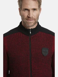 Jan Vanderstorm Strickjacke HALSTEN Bordeaux/Dunkelrot