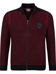 Jan Vanderstorm Strickjacke HALSTEN Bordeaux/Dunkelrot
