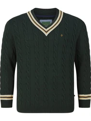 Charles Colby Strickpullover DUKE RONALD Dunkelgrün/Grün
