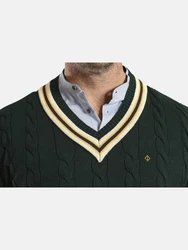 Charles Colby Strickpullover DUKE RONALD Dunkelgrün/Grün