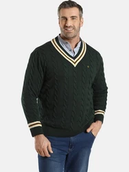 Charles Colby Strickpullover DUKE RONALD Dunkelgrün/Grün