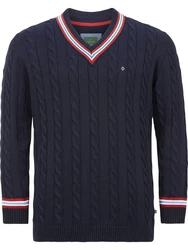 Charles Colby Strickpullover DUKE RONALD Dunkelblau/Hellblau