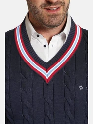 Charles Colby Strickpullover DUKE RONALD Dunkelblau/Hellblau