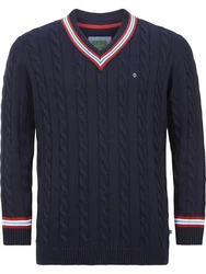 Charles Colby Strickpullover DUKE RONALD Dunkelblau/Hellblau