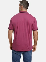 Charles Colby Poloshirt EARL FEN Rosa/Bordeaux/Dunkelrot