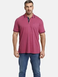 Charles Colby Poloshirt EARL FEN Rosa/Bordeaux/Dunkelrot