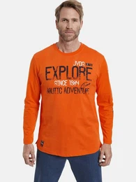 Langarmshirt ELION Langarmshirt, Entdecker Print
