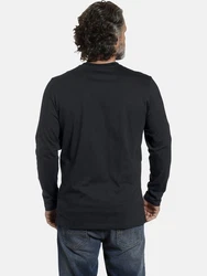 Jan Vanderstorm Langarmshirt STAAF Schwarz/Blau/Braun