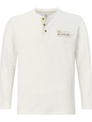 Jan Vanderstorm Langarmshirt IVOR Creme/Weiß/Beige/Gelb