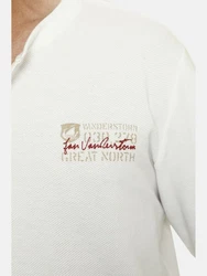 Jan Vanderstorm Langarmshirt IVOR Creme/Weiß/Beige/Gelb