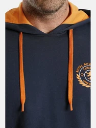 Charles Colby Kapuzensweatshirt EARL TODD Dunkelblau/Rot/Braun/Orange