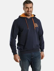 Charles Colby Kapuzensweatshirt EARL TODD Dunkelblau/Rot/Braun/Orange