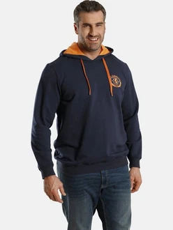 Charles Colby Kapuzensweatshirt EARL TODD Dunkelblau/Rot/Braun/Orange Charles Colby Kapuzensweatshirt EARL TODD Dunkelblau/Rot/Braun/Orange