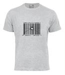 Cotton Prime T-Shirt Out of Order Barcode Print Grau/Silber