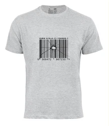 Cotton Prime T-Shirt Out of Order Barcode Print Grau/Silber
