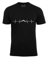 Cotton Prime T-Shirt Pulsschlag Berge Schwarz