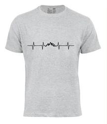 Cotton Prime T-Shirt Pulsschlag Berge Grau/Dunkelgrau/Silber/Hellgrau
