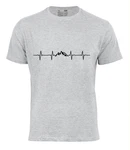 Cotton Prime T-Shirt Pulsschlag Berge Grau/Dunkelgrau/Silber/Hellgrau