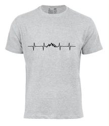 Cotton Prime T-Shirt Pulsschlag Berge Grau/Dunkelgrau/Silber/Hellgrau