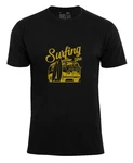 Cotton Prime T-Shirt Urlaub Meer Ozean Surfing Time Print Gelb/Lila/Gold