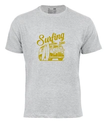 Cotton Prime T-Shirt Urlaub Meer Ozean Surfing Time Print Grau/Grün/Silber/Dunkelgrau