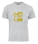 Cotton Prime T-Shirt Urlaub Meer Ozean Surfing Time Print Grau/Grün/Silber/Dunkelgrau