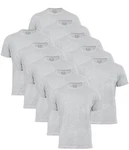 Cotton Prime T-Shirt O-Neck Tee Grau/Hellgrau