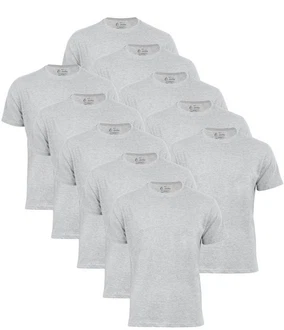 Cotton Prime T-Shirt O-Neck Tee Grau/Hellgrau