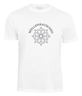 Wellenrauschen Cotton Prime T-Shirt Steuerrad-Print Weiß/Creme Wellenrauschen Cotton Prime T-Shirt Steuerrad-Print Weiß/Creme