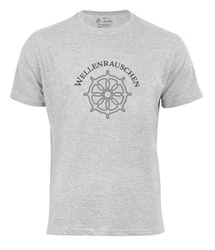 Wellenrauschen Cotton Prime T-Shirt Steuerrad-Print Grau/Dunkelgrau