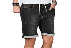 Alessandro Salvarini Shorts ASAbramo Dunkelgrau/Creme/Grau/Schwarz