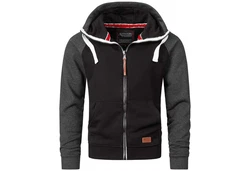 Alessandro Salvarini Sweatjacke ASRiomi Dunkelgrau/Schwarz